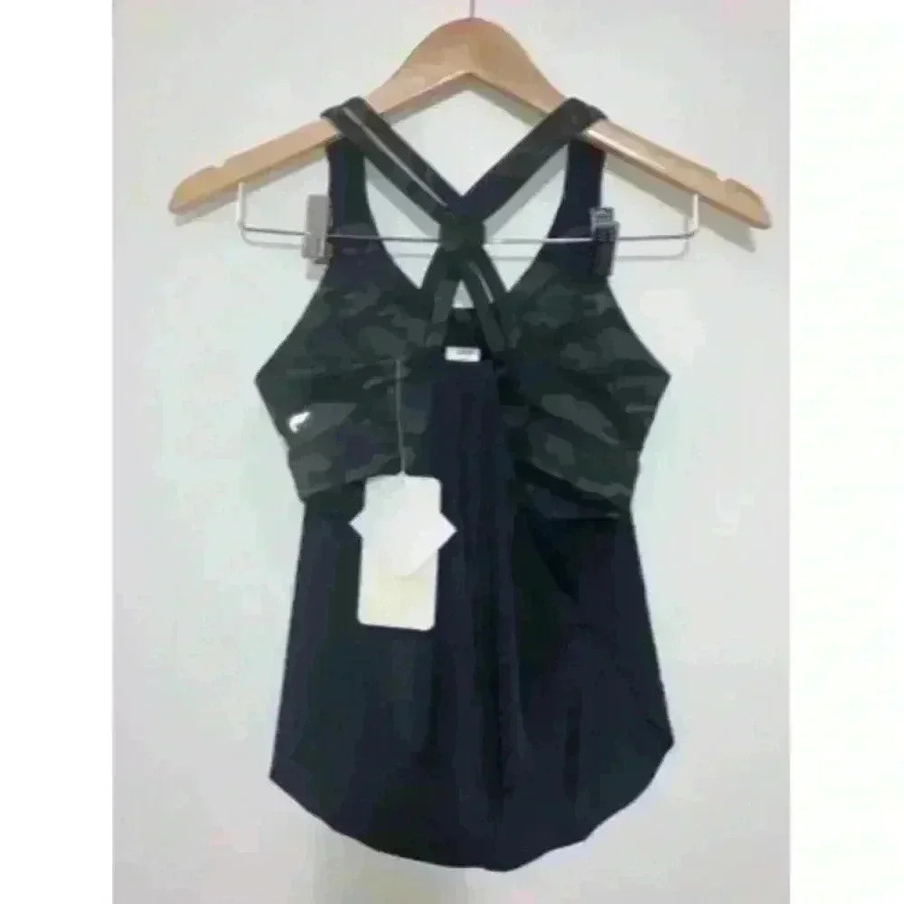 FABLETICS Giselle Powertouch Built-in Sports Bra Swing Camo Tank Top Size XXS - Picture 5 of 8